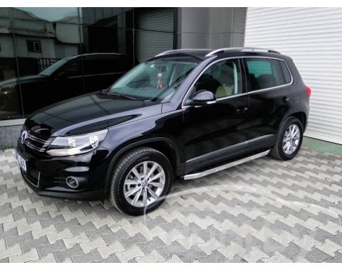 Пороги алюминиевые "New Star" для VW Tiguan.